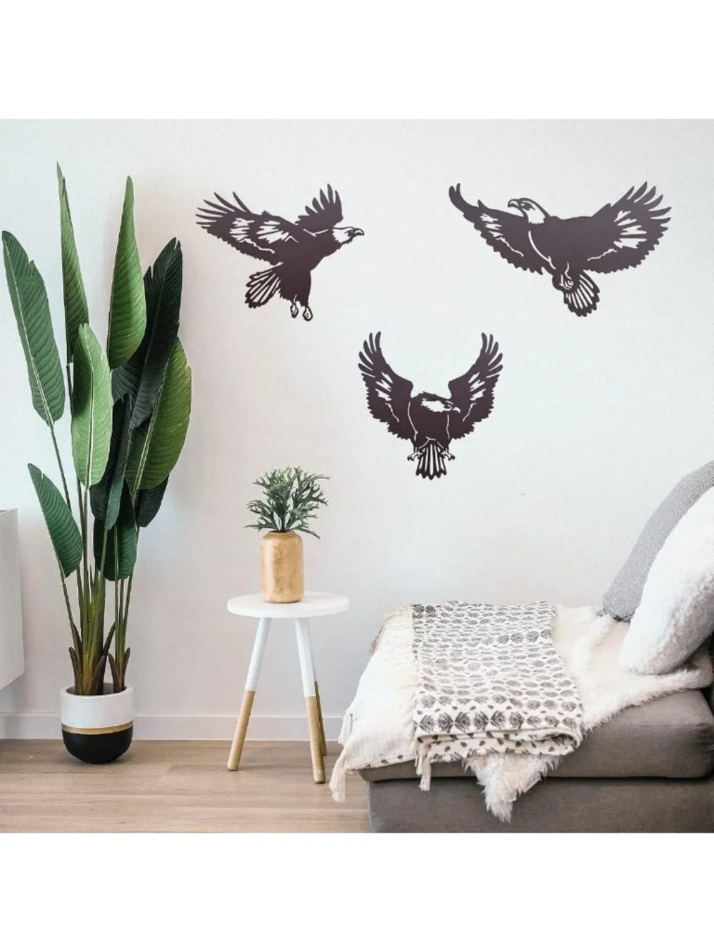 Metal Eagle Wall Art | Wildlife Decor for Living Room, Hallway & Courtyard - 11